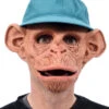Schimpansen Maske Mit Baseball Mütze -Halloween Masken Geschäft affen maske mit baseball muetze schimpansen maske tiermaske chimp mask 21275 01