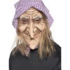Fiese Hexen Maske Mit Kopftuch -Halloween Masken Geschäft alte hexenmaske mit kopftuch hexen maske aus latex als halloween verkleidung 24635