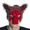 Rote Burning Man Spike Wolf Maske -Halloween Masken Geschäft burning man spike wolf maske rot burning man kostuem burning man festival burning man party fetisch maske fetisch party kostuem zubehoer 53432