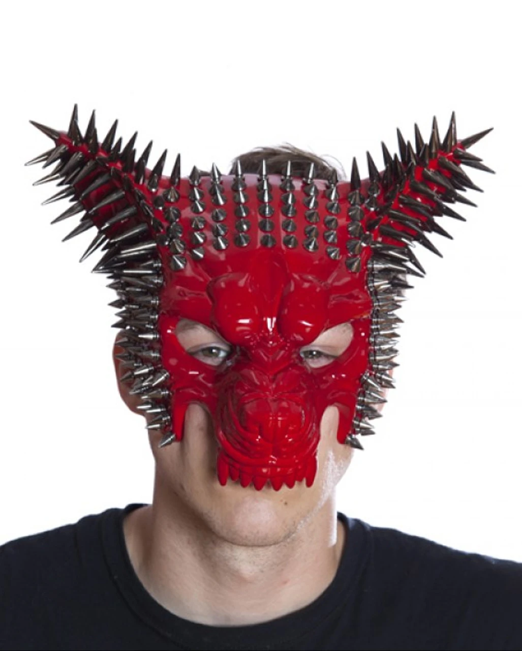 Rote Burning Man Spike Wolf Maske 3 Rote Burning Man Spike Wolf Maske