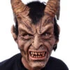 Elegant Devil Maske -Halloween Masken Geschäft elegant devil maske mit hoerner satans maske perchten maske devil mask with horns 14233 01