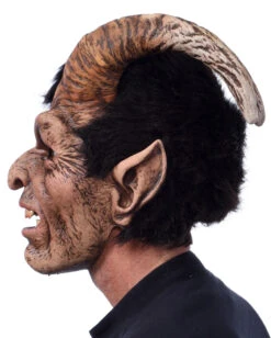 Elegant Devil Maske -Halloween Masken Geschäft elegant devil maske mit hoerner satans maske perchten maske devil mask with horns 14233 03