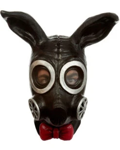 Schwarze Fetisch Bunny Gas Maske