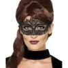 Venezianische Augenmaske Aus Spitze -Halloween Masken Geschäft filigrane schwarze augenmaske aus spitze black lace eyemask venezianische augenmaske 36637 01