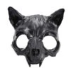 Schwarze Fledermaus Schädel Halbmaske -Halloween Masken Geschäft fledermaus totenschaedel halbmaske fledermaus maske halloween maske halloween verkleidung kostuem accessoire 53437
