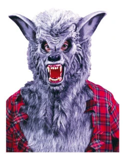 Graue Werwolf Maske Mit Zähnen