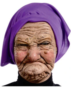 Grantige Oma Maske Mit Kopftuch