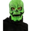 Grüne Totenschädel Maske UV Aktiv -Halloween Masken Geschäft gruene totenkopfmaske uv aktiv gruene totenschaedel maske schwarzlicht aktiv 37370 001