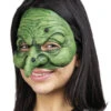 Grüne Hexen Halbmaske -Halloween Masken Geschäft hexen maske witch mask halloween maske faschings maske karnevals maske 20804 01
