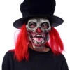 Horror Clown Maske Mit Hut -Halloween Masken Geschäft horror clown maske mit zylinder horror clown mask with top hat 19346 01