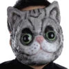 Süße Kitty Katzenmaske -Halloween Masken Geschäft horrorshop com kunststoff katzenmaske preiswerte tiermasken online kaufen faschingsmaske karnevalsmaske cat mask 26787