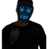 Leuchtende LED Maske Blau - Weiß -Halloween Masken Geschäft leuchtende led maske blau weiss 37507 1