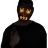 Leuchtende LED Maske Gelb - Schwarz -Halloween Masken Geschäft leuchtende led maske gelb schwarz 37508 1