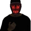 Leuchtende LED Maske Rot - Weiß -Halloween Masken Geschäft leuchtende led maske rot weiss 37509 1