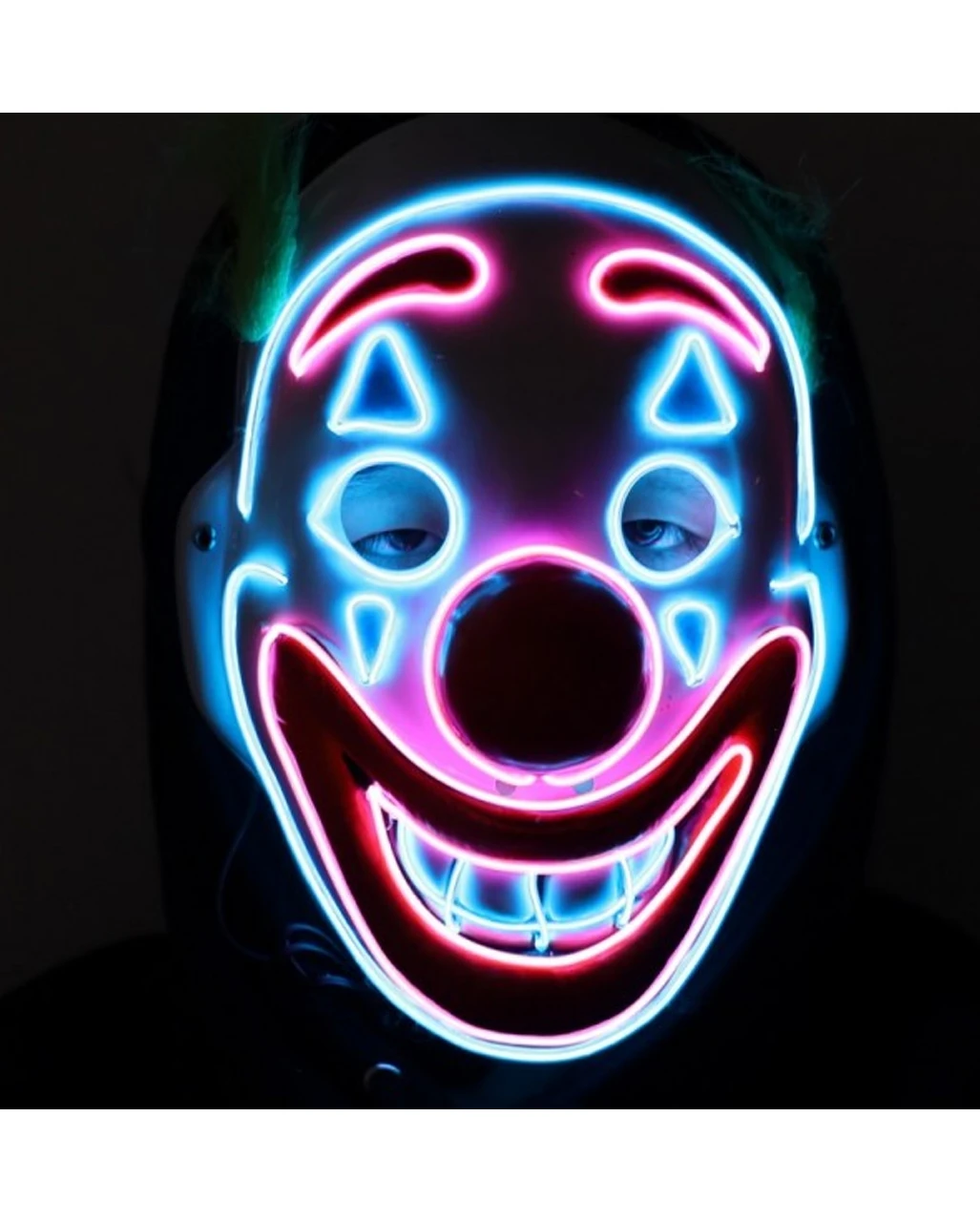Beleuchtete Clown LED Maske 5 Beleuchtete Clown LED Maske – Bild 3