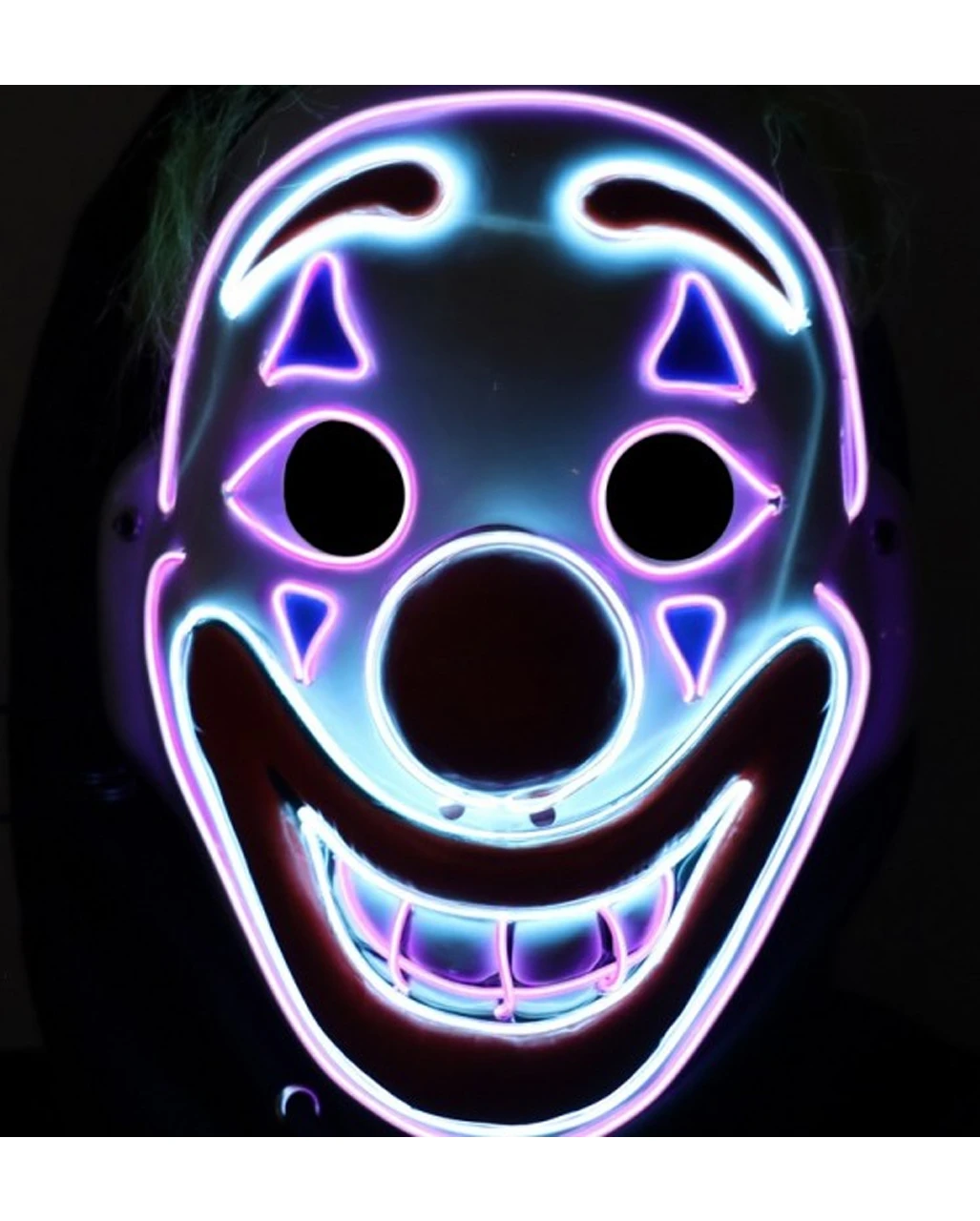 Beleuchtete Clown LED Maske 7 Beleuchtete Clown LED Maske – Bild 5