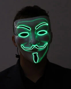 Beleuchtete Vendetta LED Maske -Halloween Masken Geschäft neon licht vendetta maske neon light vendetta mask halloween horror vendetta maske 53440 2
