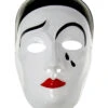 Pierrot Maske PVC -Halloween Masken Geschäft pierrot maske pvc mit traene clown maske faschings maske 14556
