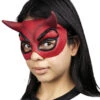 Teufels Halbmaske Rot -Halloween Masken Geschäft rote teufels maske red devil mask halloween maske faschings maske fetisch maske 14146 01