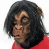 Schimpansen Maske Deluxe -Halloween Masken Geschäft schimpansen maske affenmaske chimp mask tiermaske 14243 01