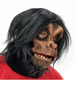 Schimpansen Maske Deluxe -Halloween Masken Geschäft schimpansen maske affenmaske chimp mask tiermaske 14243 02