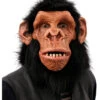 Schimpanse Latexmaske Mit Haaren -Halloween Masken Geschäft schimpansen vollkopfmaske mit haaren chimpanzee chimp primate latex face mask halloween und faschings masken 39672
