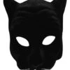 Schwarzer Panther Gesichtsmaske -Halloween Masken Geschäft schwarze panther maske black panther mask schwarze raubtier maske schwarze leoparden maske tiermaske 8801337 01