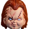 Chucky Narben Maske - Seed Of Chucky -Halloween Masken Geschäft seed of chucky chucky with scars maske halloween und horror masken trick or treat studios chucky mask 53644