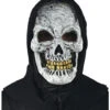 Weißer Totenkopf Maske -Halloween Masken Geschäft sensenmann maske grim reaper look mit der sensenmann maske wirst du zum unbarmherzigen seelen faenger knochenmann outfit 21235