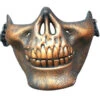 Totenkopf Halbmaske Bronze -Halloween Masken Geschäft skeleton halbmaske bronze skelett halloween maske skelettmaske skeleton half mask 26864