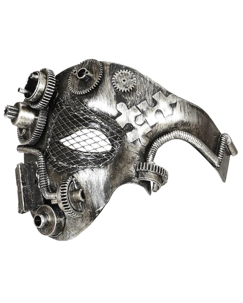 Steampunk Phantom Maske Silber 3 Steampunk Phantom Maske Silber
