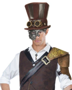 Steampunk Phantom Maske Silber 7 Steampunk Phantom Maske Silber -Halloween Masken Geschäft steampunk phantom maske silber venetian steampunk mask venezianische steampunk phantom maske 25589 3