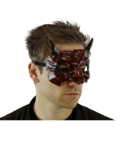 Teuflische Dämonen Maske Mit Hörner -Halloween Masken Geschäft teuflische goblin maske mit hoerner devilish goblin mask with horns halloween masken kaufen 50469 03