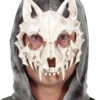 Katzen Totenschädel Halbmaske 1 Katzen Totenschädel Halbmaske -Halloween Masken Geschäft totenkopf halbmaske katze skull half mask cat halloween skelett katzen maske 53354