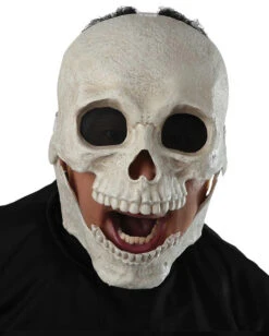 Totenschädel Maske Mit Beweglichem Kiefer 5 Totenschädel Maske Mit Beweglichem Kiefer -Halloween Masken Geschäft totenschaedel maske skull halbmaske mit beweglichem kiefer halloween und horror 39619 2