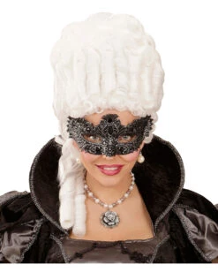 Noblesse Augenmaske Silber Im Venezia-Design -Halloween Masken Geschäft venezianische augenmaske noblesse silber venzianische maske 38086 02