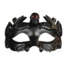 Venezianische Augenmaske Mit Totenkopf & Strasssteinen Schwarz -Halloween Masken Geschäft venezianische augenmaske mit totenschaedel venezianische piraten maske schwarz 25308