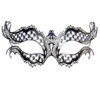 Metall-Maske Mit Blauen Strasssteinen -Halloween Masken Geschäft venezianische metall maske mit blauen strasssteinchen venetian metal mask hochwertige faschings masken 25325