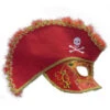 Venezianische Piraten Maske Rot -Halloween Masken Geschäft venezianische piraten maske fuer herren rot venezia masken karneval in venedig 8801154