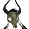 Voodoo Totenschädel Bison Maske Mit Federschmuck -Halloween Masken Geschäft voodoo bison totenschaedel maske halloween und voodoo maske horror masks 50601